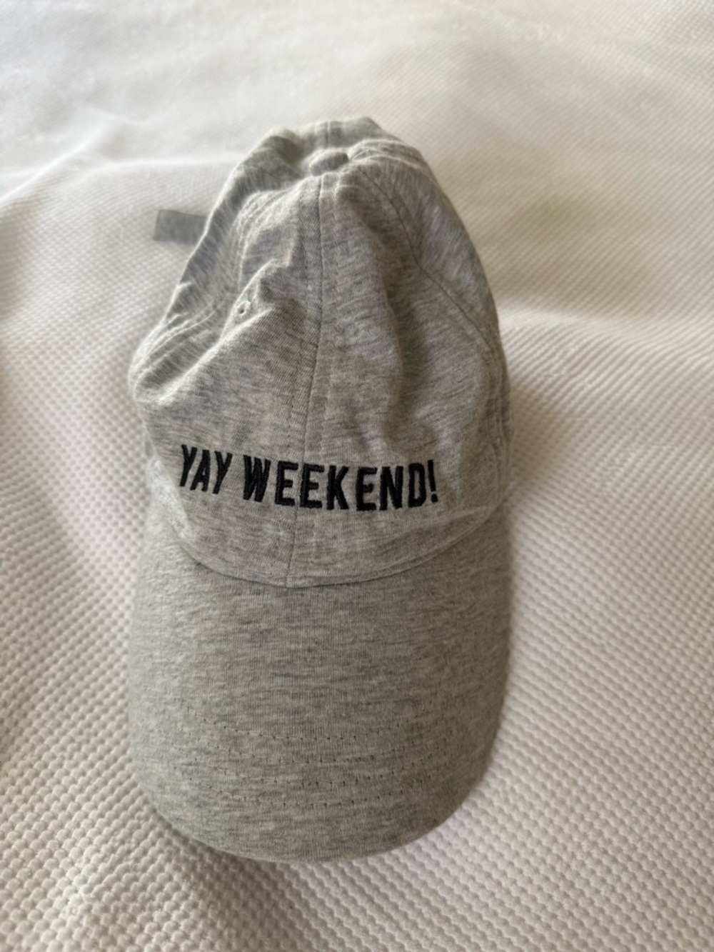 Express Gray 'YAY WEEKEND!' Baseball Cap